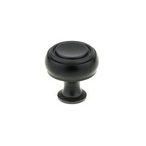 Richelieu Matte Black Finish Mushroom Drawer Cabinet Knob 92680 BP872233-900